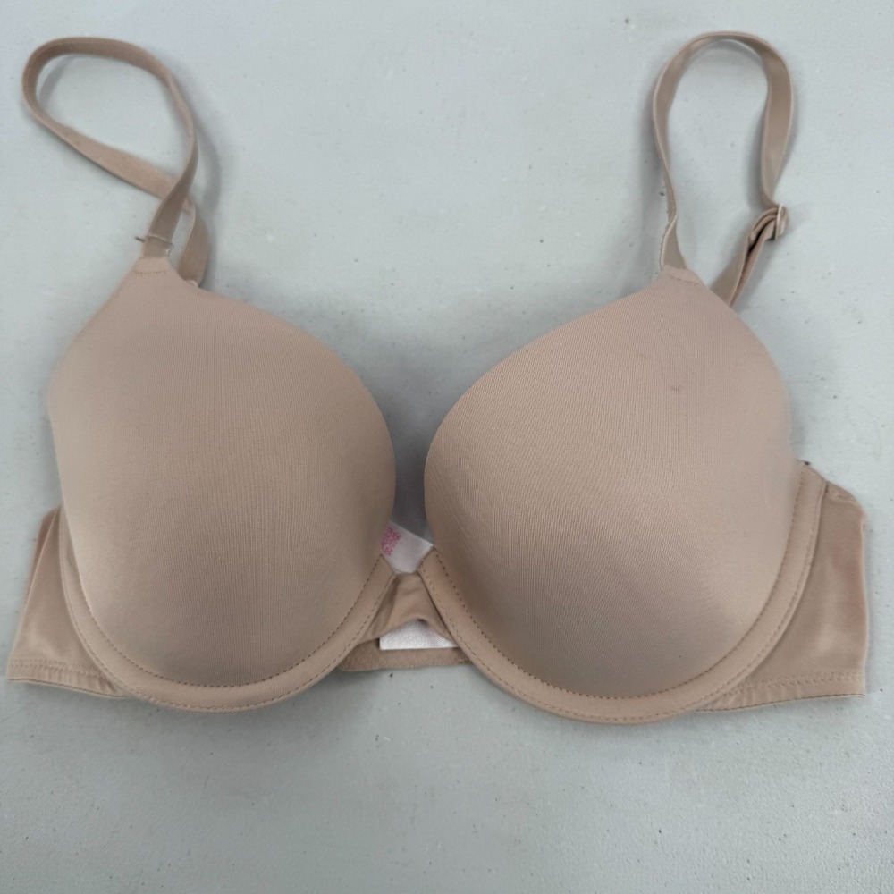 Victoria's Secret PINK Wear Everywhere T-Shirt Bra Lightly Lined Beige Nude 32C‎